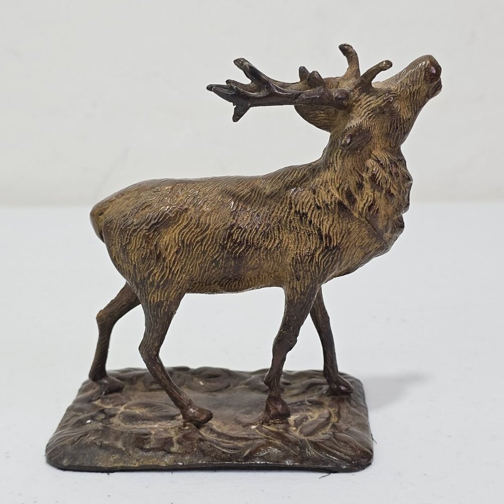 Department 56 Elk Deer Caribou Buck Stag Lodge Metal Sculpture Decorative...